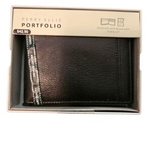 Perry Ellis Black Leather Wallet